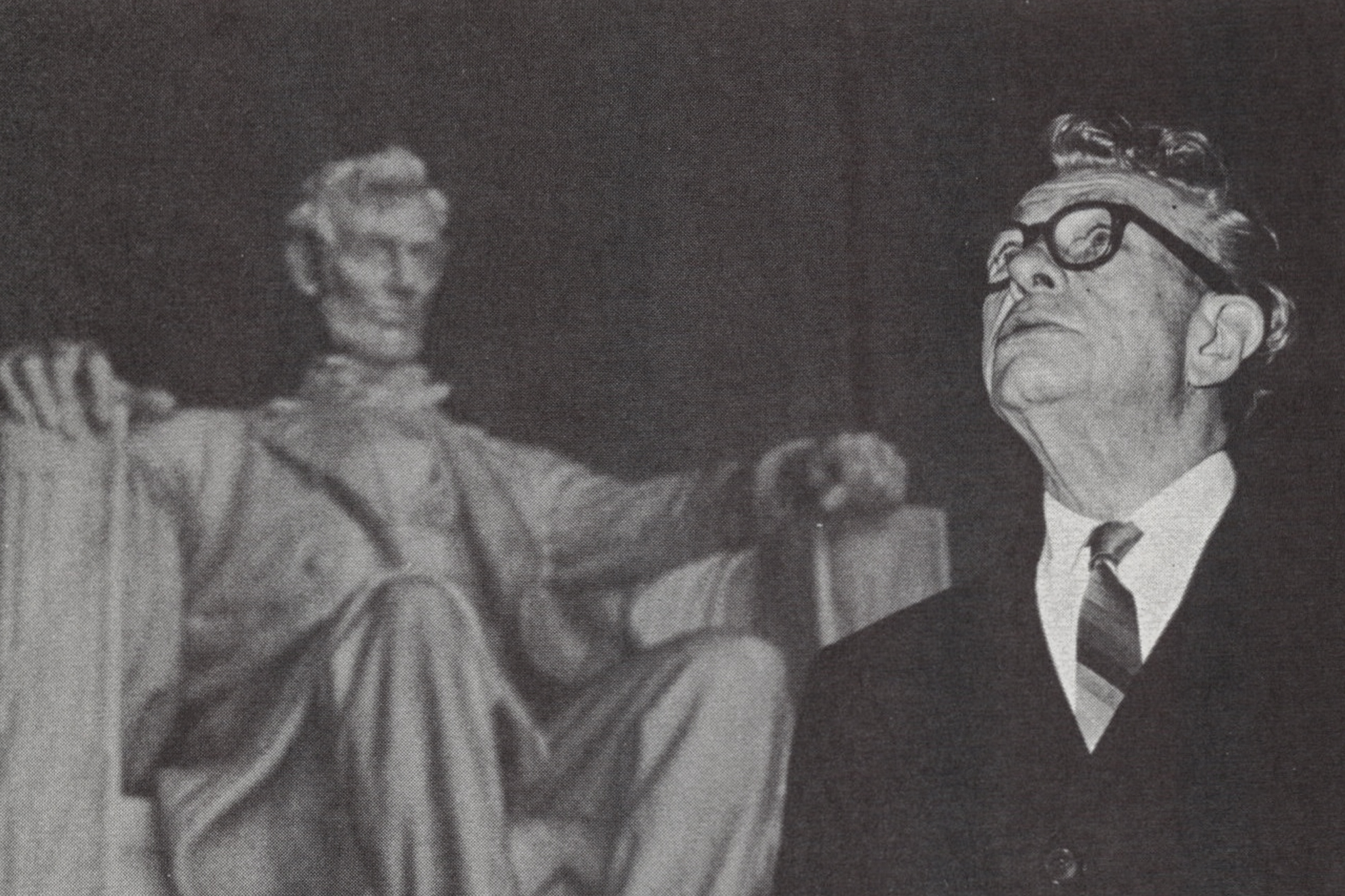 Sen. Everett Dirksen at Lincoln Memorial